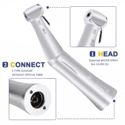 SALE! For NSK Style Dental Implant 20:1 Contra Angle Handpiece External Nozzle Double Water Push Button 2 Water Sprays Teeth