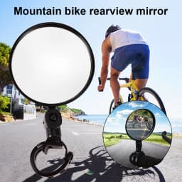 Bicycle Rearview Mirrors Wide-angle Convex Mirror Cycling Rearview Mirrors MTB Rearview Mirrors Silicone Handle Rearview Mirror