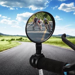 Bicycle Rearview Mirrors Wide-angle Convex Mirror Cycling Rearview Mirrors MTB Rearview Mirrors Silicone Handle Rearview Mirror