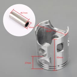 Areyourshop Piston Kit Bore STD / 0.25MM / 0.50MM Fit for Yamaha DT125 78-81 DT125MX 86-91 56mm / 56.25mm / 56.50mm Bore Size