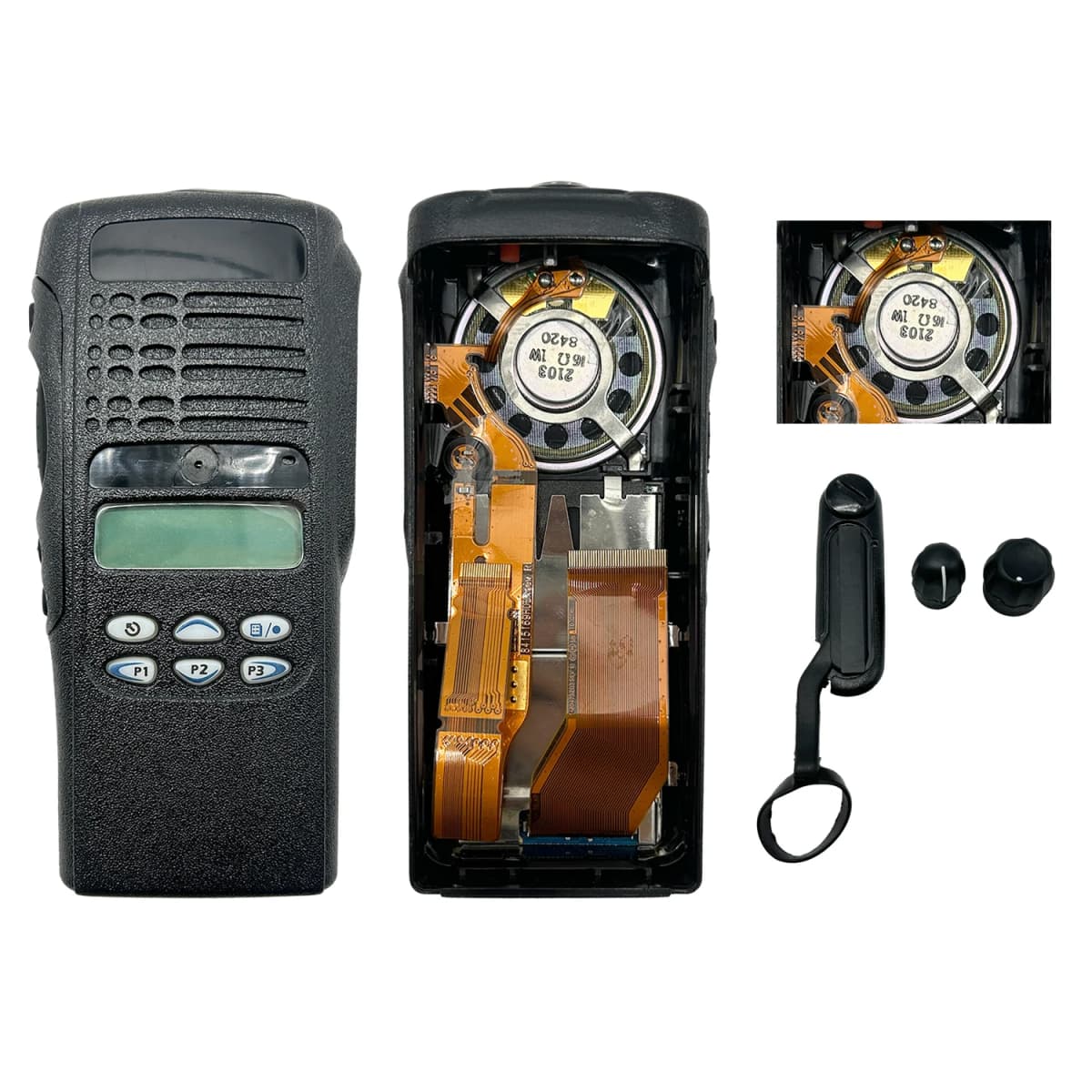 Walkie Talkie Limited-keypad Replacement Housing Case Kit With Speaker & LCD MIC For Radio GP338 HT1250