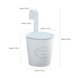 1PC Wall Hanging Flower Pots Removable Hanging Plant Pots Iron Garden Planter Pots Tin Bucket Holder Retro Letters Basket