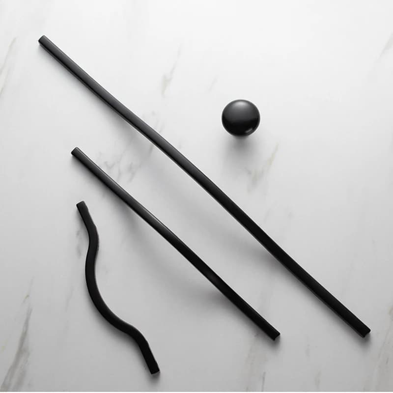 TONA Black Cabinet Handle Cabinet Pulls Drawer Handle Knobs Cupboard Handles Furniture Hardware Dresser Knobs Bathroom