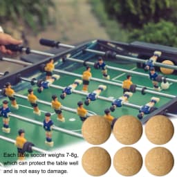 1Pcs/6pcs/12pcs 36mm Cork Solid Wood Foosball Table Soccer Ball Football Baby Foot Fussball Desktop Table Soccer