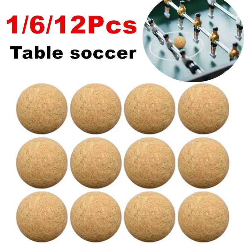 1Pcs/6pcs/12pcs 36mm Cork Solid Wood Foosball Table Soccer Ball Football Baby Foot Fussball Desktop Table Soccer