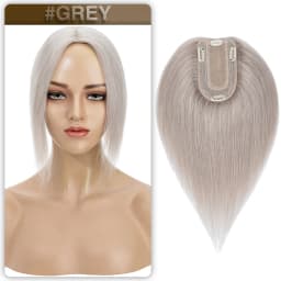 S-noilite Hair Toppers 7x13cm Women Topper Hair Clip Natural Hair Wig 100% Human Hair For Women Silk Base Clip In Hair Extension