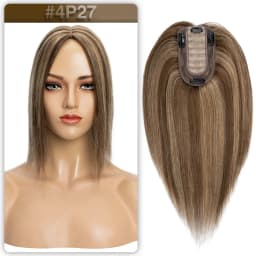 S-noilite Hair Toppers 7x13cm Women Topper Hair Clip Natural Hair Wig 100% Human Hair For Women Silk Base Clip In Hair Extension