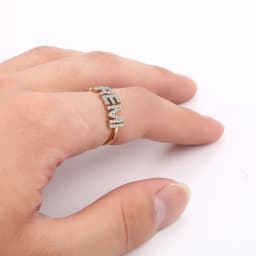 DOREMI Closed Ring Custom Name/Number Ring Iced Out Zircon Stone Letters Personalized Ring For Women Men Size 7-12 For Gifts