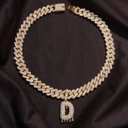26 Baguette A-Z Initial Pendant Necklace Choker for Women Men Crystal Luxury Letter Cuban Link Chain Iced Out Necklace Jewelry