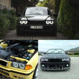 3 years warranty Hight quality 4x131mm CCFL Angel Eyes Kit Warm White Ring For BMW 3 5 7 Series E36 E38 E39 E46 Demon Eye