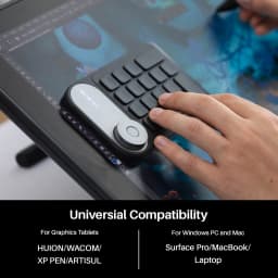 HUION Mini Wireless Keyboard Bluetooth 5.0 Connection Keydial for Graphic Tablets MacOS Windows PC Laptop