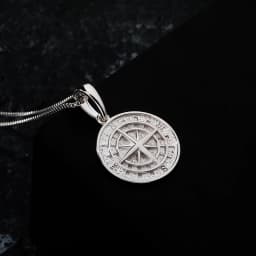JINAO HIP HOP 925 Silver High Compass Quality Pendant&Necklace With 4mm Tennis Chain Men and Women Jewelry For Gift