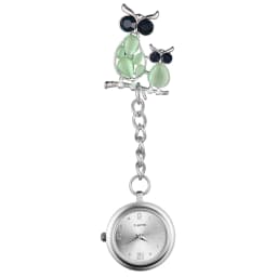 LANCARDO 2021 New Delicate Owl Brooch Nurse Watch Women Ladies Doctor Pocket Watches lovely Silver Color Medical Watches