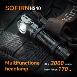 SOFIRN HS40 SST40 LED Headlamp 2000lm USB C Rechargeable 18650 Flashlight Powerful Headlight with Magnet Tail Cap