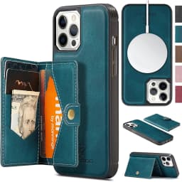 for iPhone 13 & 13 Pro Max Leather Case with Magnetic Wallet in Kickstand Card Holder Designed Cover for iPhone 13(2021)