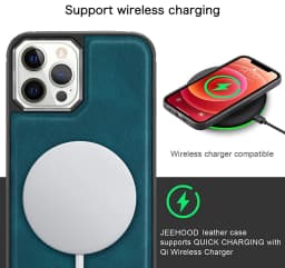 for iPhone 13 & 13 Pro Max Leather Case with Magnetic Wallet in Kickstand Card Holder Designed Cover for iPhone 13(2021)