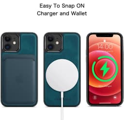 for iPhone 13 & 13 Pro Max Leather Case with Magnetic Wallet in Kickstand Card Holder Designed Cover for iPhone 13(2021)