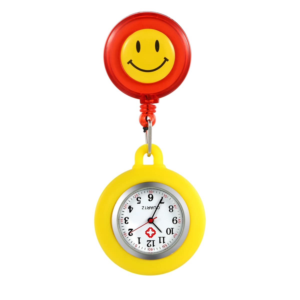 LANCARDO 2021 New Arrival Cute Cartoon Round Smiley Face Stretchable Silicone Ladies Nurse Watch Digital Dial Quartz Watch