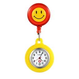 LANCARDO 2021 New Arrival Cute Cartoon Round Smiley Face Stretchable Silicone Ladies Nurse Watch Digital Dial Quartz Watch