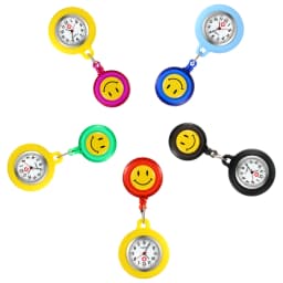 LANCARDO 2021 New Arrival Cute Cartoon Round Smiley Face Stretchable Silicone Ladies Nurse Watch Digital Dial Quartz Watch