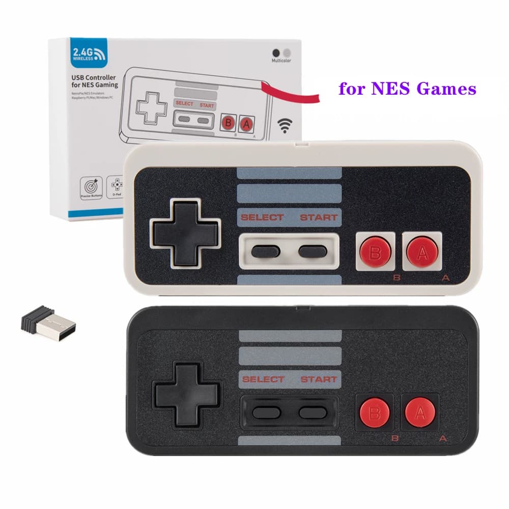 2.4 GHz Wireless Controller for NES Games Retro USB PC Classic Joystick for Windows PC MAC Linux Genesis Raspberry Pi Retropie