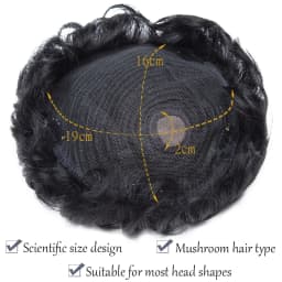 S-noilite 16x19cm 35g Men Toupee Human Hair Replacement System Hair Toppers Hairpiece 4Inch Hair Wig Men Clip In Hair Extensions