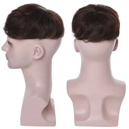 S-noilite 16x19cm 35g Men Toupee Human Hair Replacement System Hair Toppers Hairpiece 4Inch Hair Wig Men Clip In Hair Extensions