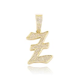 JINAO New A-Z Letters Name Pendant Necklace Iced Out Cubic Zirconia Chain Hip Hop Jewelry For Women and Men Gift