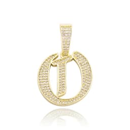 JINAO New A-Z Letters Name Pendant Necklace Iced Out Cubic Zirconia Chain Hip Hop Jewelry For Women and Men Gift