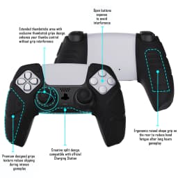 PlayVital Protective Cover for ps5 Controller, Soft Silicone Case Grips Rubber Skins W/Thumbstick Caps