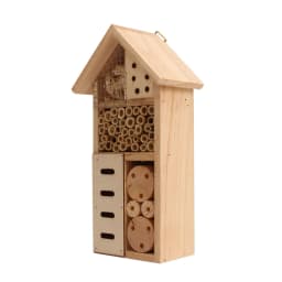 Insect House Wooden Insect Hotel Natural Nesting Habitat Insect Breeding Nest For Outdoor Garden Yard Bee Butterfly