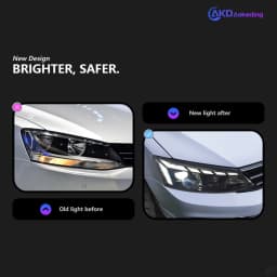 AKD Car Styling for Jetta mk6 Headlights 2011-2019 RS5 Design LED Headlight Projector Lens Dynamic Signal DRL Auto Accessories