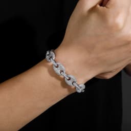 GUCY 12mm Cuban Wide Link Chains Fashion Hip Hop Jewelry Iced Out Bling 5A Cubic Zirconia Paved Women Men Bracelet