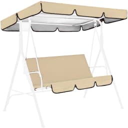 150CM 3 Seater Garden Swing Cushion 5 Colors Waterproof Dustproof Chair Replacement Canopy Spare Fabric Cover Dust Covers
