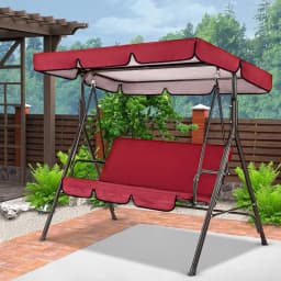150CM 3 Seater Garden Swing Cushion 5 Colors Waterproof Dustproof Chair Replacement Canopy Spare Fabric Cover Dust Covers