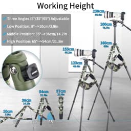 LT364CG Camouflage Carbon Fiber Tripod for Canon Nikon DSLR Camera Professional Birdwatching Heavy Duty Camera Stand 35kg load