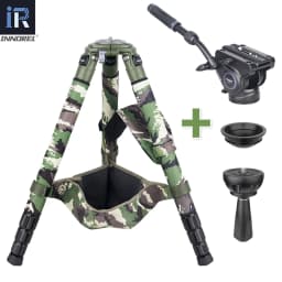 LT364CG Camouflage Carbon Fiber Tripod for Canon Nikon DSLR Camera Professional Birdwatching Heavy Duty Camera Stand 35kg load