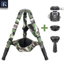 LT364CG Camouflage Carbon Fiber Tripod for Canon Nikon DSLR Camera Professional Birdwatching Heavy Duty Camera Stand 35kg load