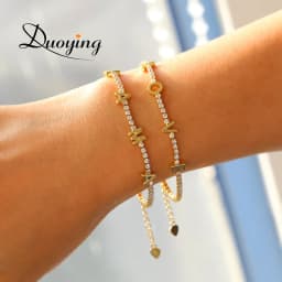 Zirconia Initial Letters Bracelet Tennis Bracelet AAA CZ Row Cubic for Men Women Custom Name Hip Hop Jewelry