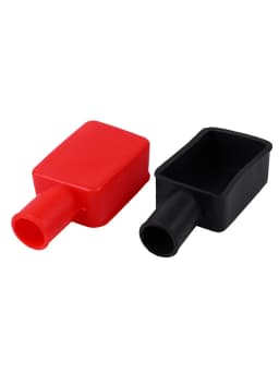 2pcs PVS Car Battery Battery Terminal Protective Covers Positive And Negative Insulating Battery Replacement Cover Caps Impart