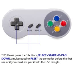 2 Pack 2.4 GHz Wireless USB/SNES Controller Joystick for Super NES/SFC Game Console & Windows PC MAC Linux Genesis Raspberry Pi
