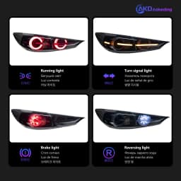 AKD Tail Lamp for Mazda 3 Axela Sedan LED Tail Light 2014-2018 Axela Sedan Rear Fog Brake Turn Signal Automotive Accessories
