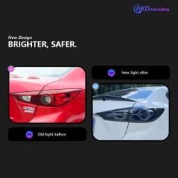 AKD Tail Lamp for Mazda 3 Axela Sedan LED Tail Light 2014-2018 Axela Sedan Rear Fog Brake Turn Signal Automotive Accessories