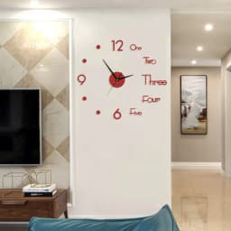3D Wall Clock Mirror Wall Stickers Creative DIY Wall Clocks Removable Art Decal Sticker Clock Wall Decor for Home Office Room