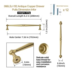 Traditional Vintage Antique Yellow Bronze Cabinet Handles Kitchen Cupboard Pulls Drawer Knobs Kitchen door handles and knobs