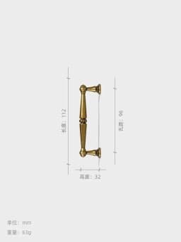 Traditional Vintage Antique Yellow Bronze Cabinet Handles Kitchen Cupboard Pulls Drawer Knobs Kitchen door handles and knobs