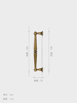 Traditional Vintage Antique Yellow Bronze Cabinet Handles Kitchen Cupboard Pulls Drawer Knobs Kitchen door handles and knobs