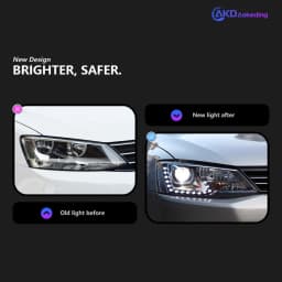 AKD Head Lamp for VW Jetta Sagitar MK6 LED Headlight 2011-2018 Headlights MK6 DRL Turn Signal High Beam Angel Eye Projector
