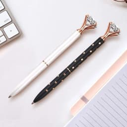 1.0mm Metal Nib Rhinestone Pen Ball Point Pen Crystal Diamond Ballpoint Pen Bling Metal Pen Office Supplies Student Stationery