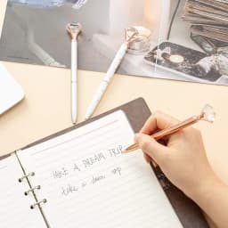 1.0mm Metal Nib Rhinestone Pen Ball Point Pen Crystal Diamond Ballpoint Pen Bling Metal Pen Office Supplies Student Stationery